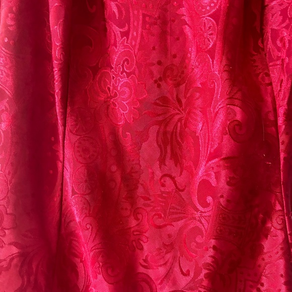 Vintage 80s Victoria’s Secret Gold Label Babydoll Floral Foil Mini Slip Dress - Picture 9 of 13